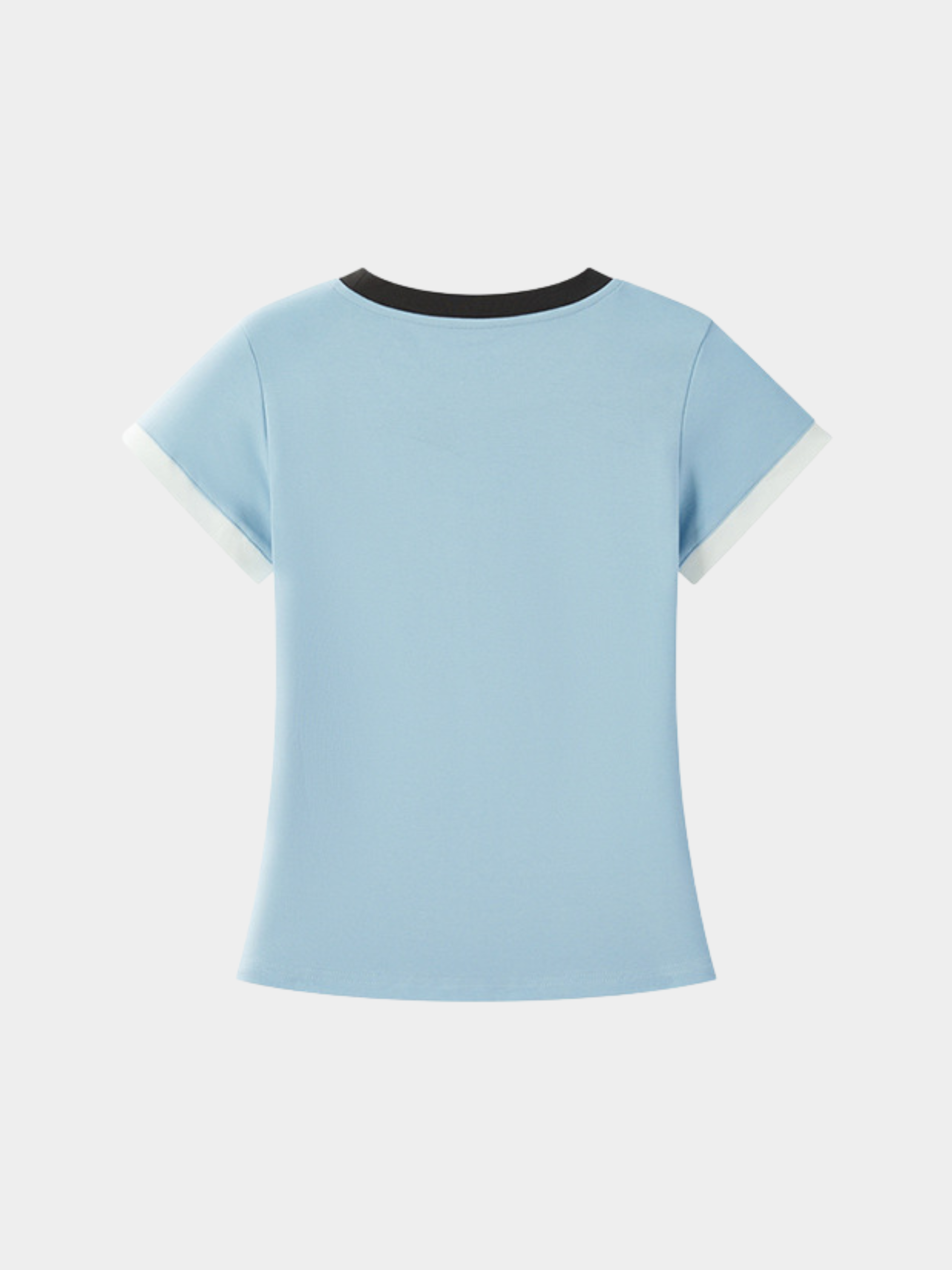 Aquaflow - Women's Color-Block Slim Fit Cropped T-Shirt