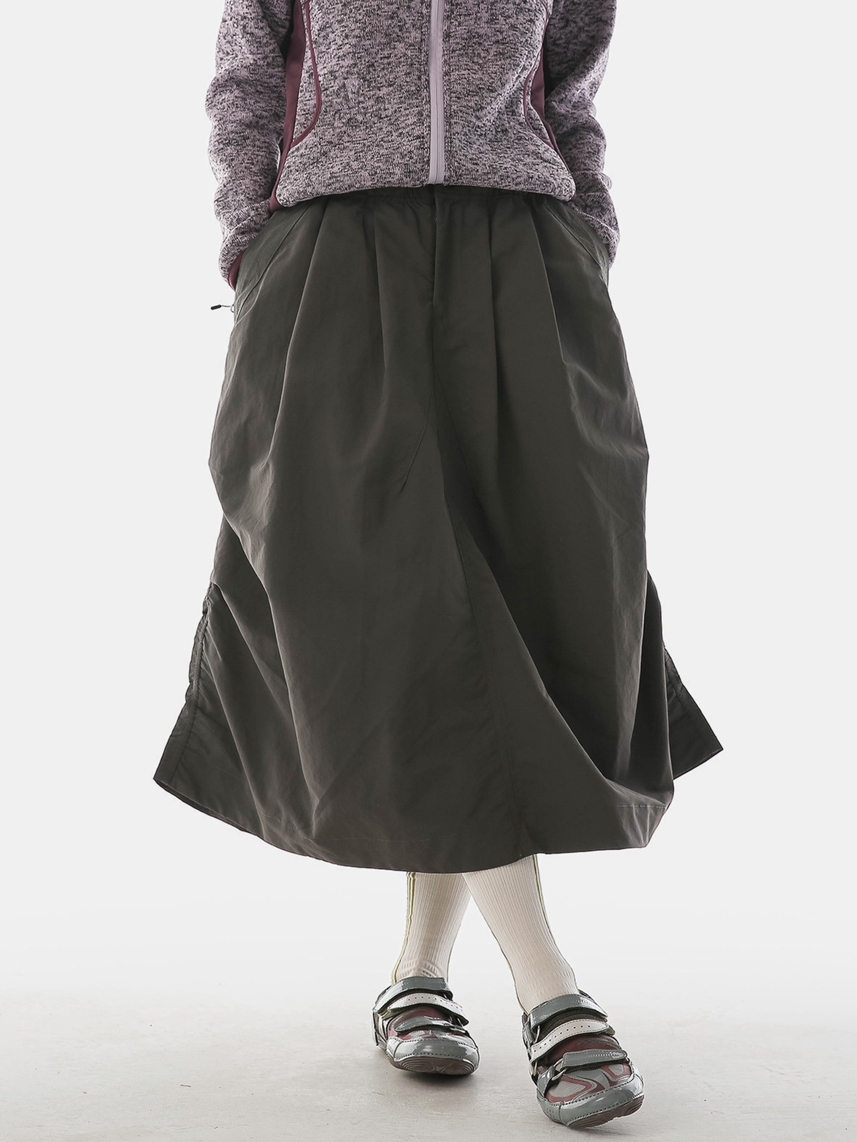Clifftide - Women's Water-Repellent Quick-Dry Crinkle Midi Skirt