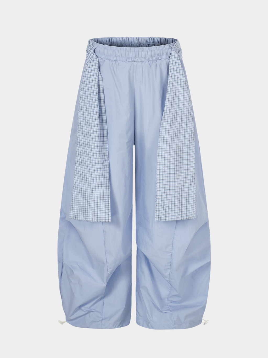 SoftEarth - Women's Plaid Panel Belt Straight-Leg Pants