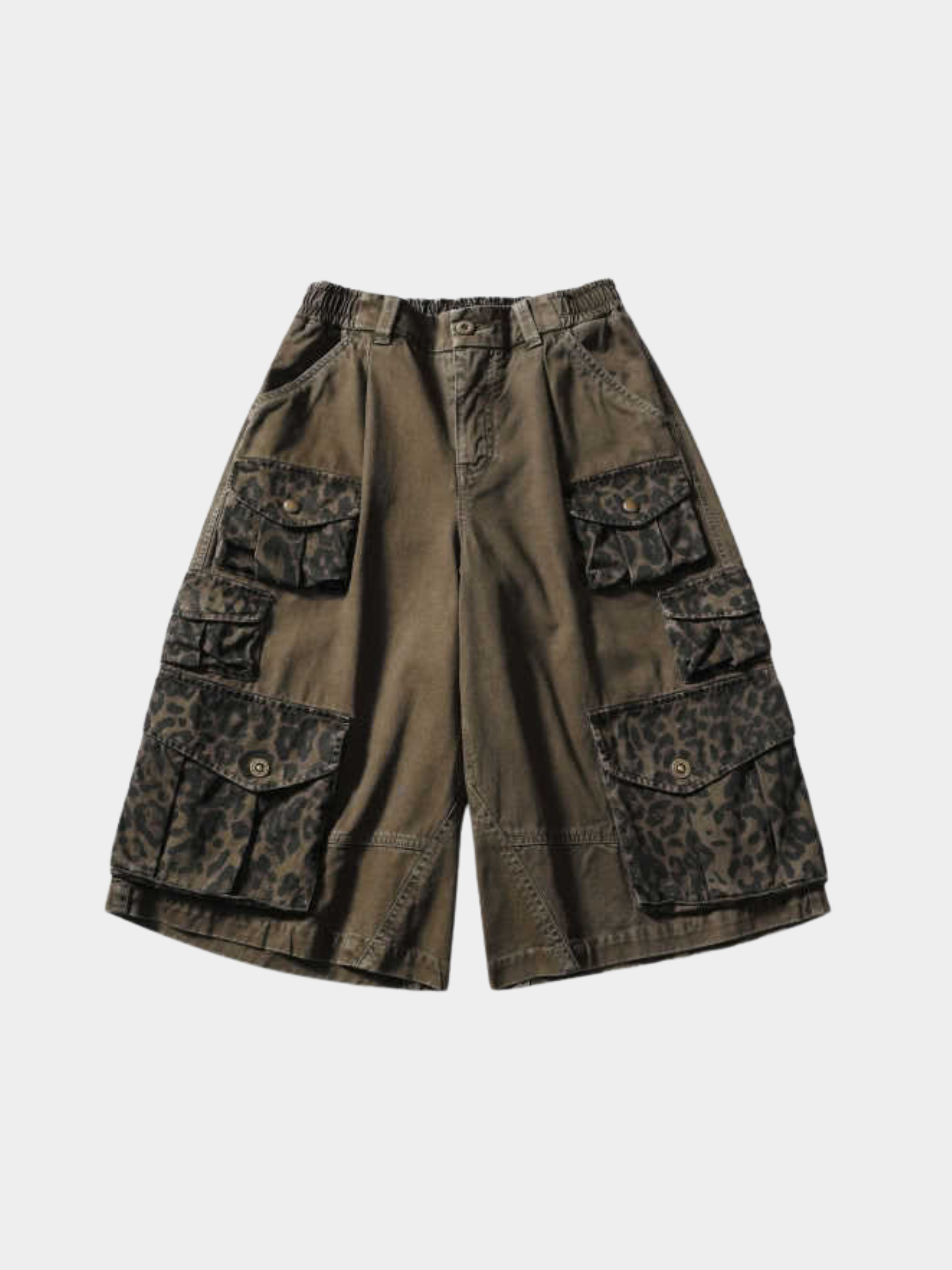 CampStick - Unisex Washed Solid Utility Cropped Pants