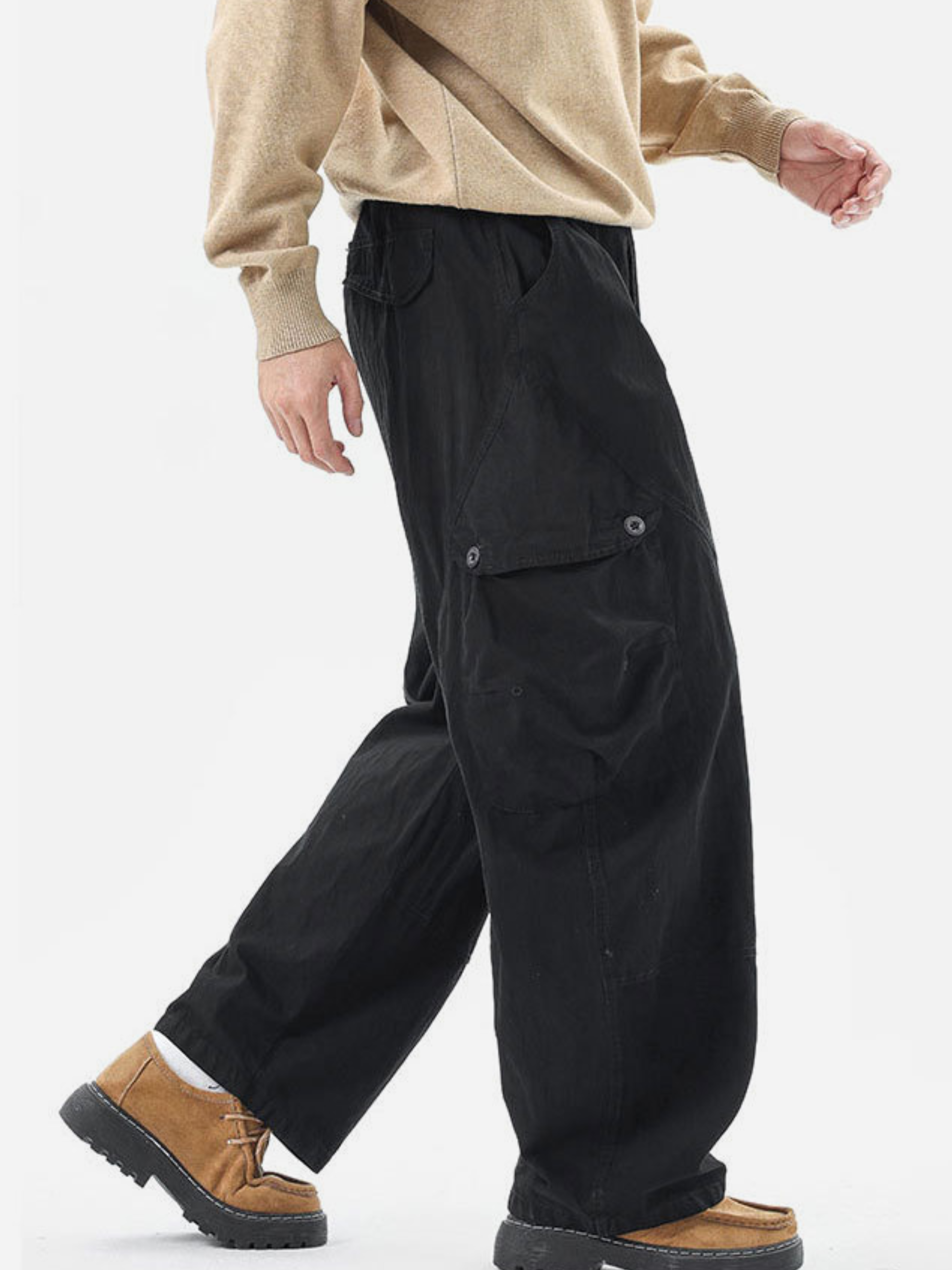 Aegeax - Men's Multi-Pocket Cotton Blend Utility Cargo Pants