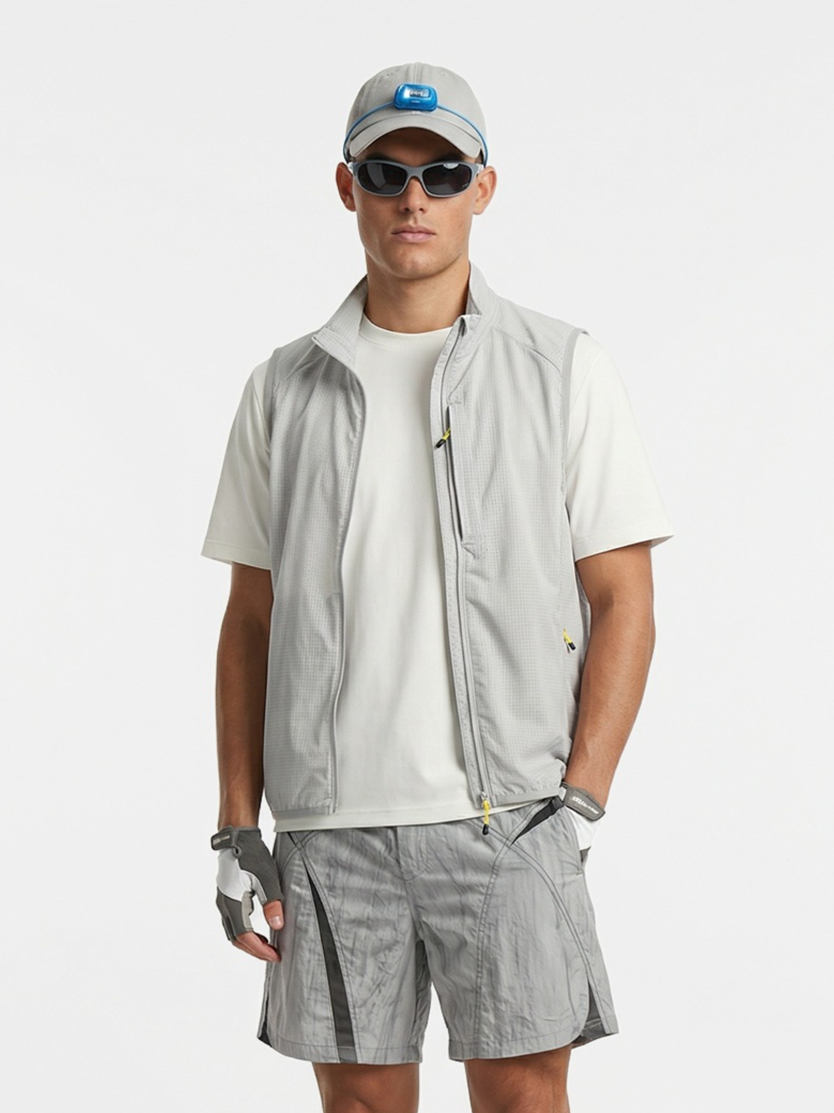 FoxCliff - Unisex Lightweight Perforated Mesh Breathable Zip Vest