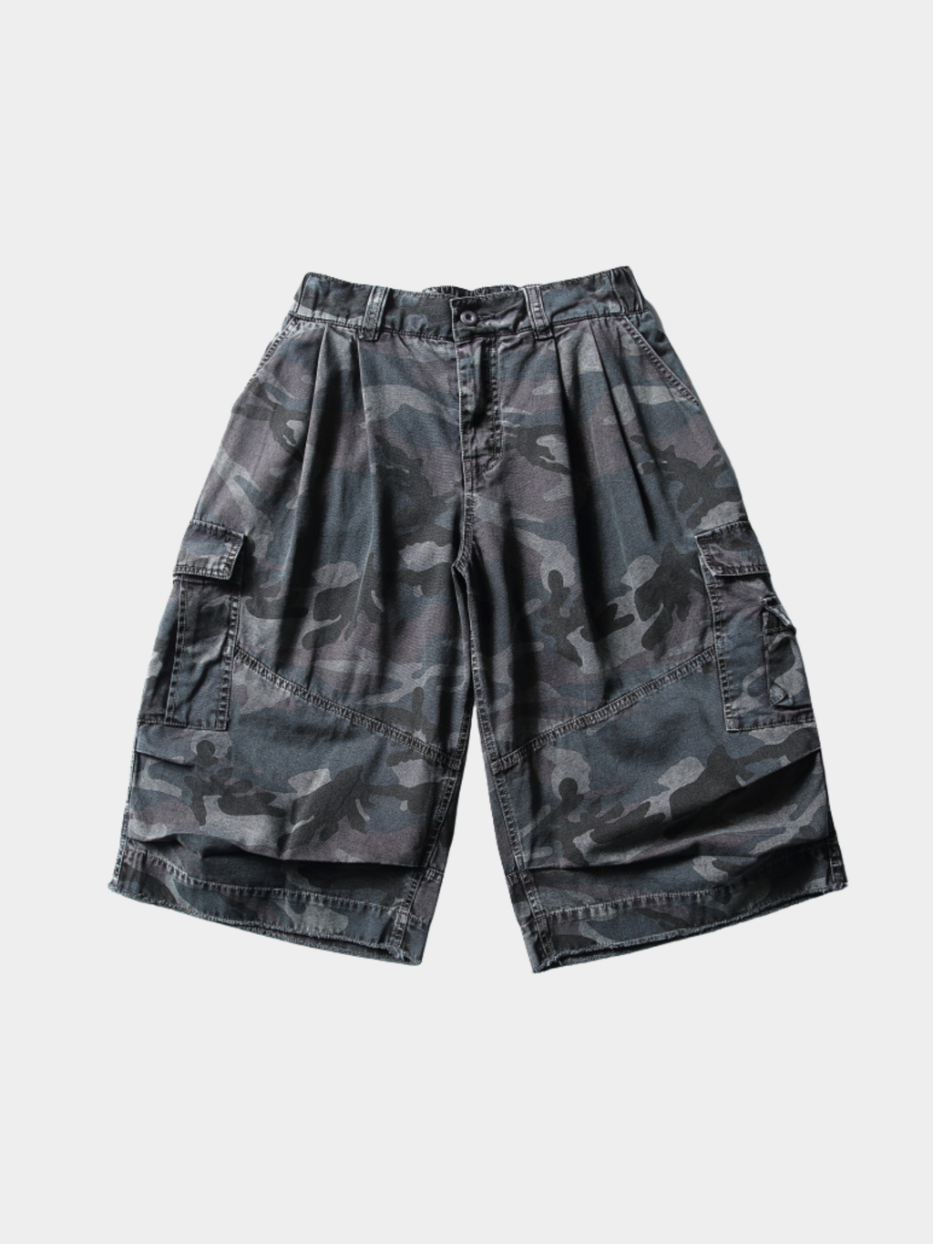 CampShell - Unisex Multi-Pocket Camouflage Relaxed Shorts