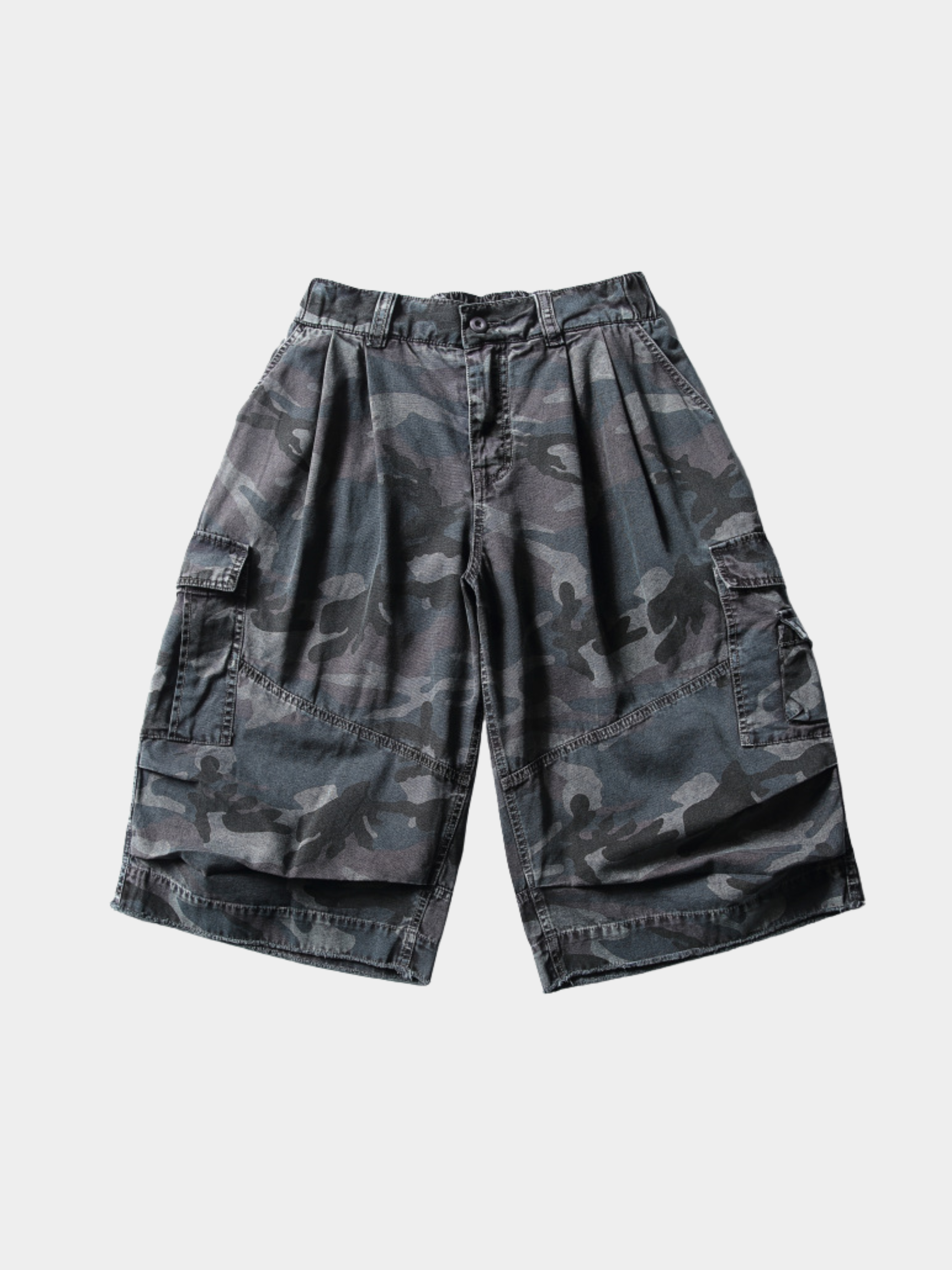 CampShell - Unisex Multi-Pocket Camouflage Relaxed Shorts