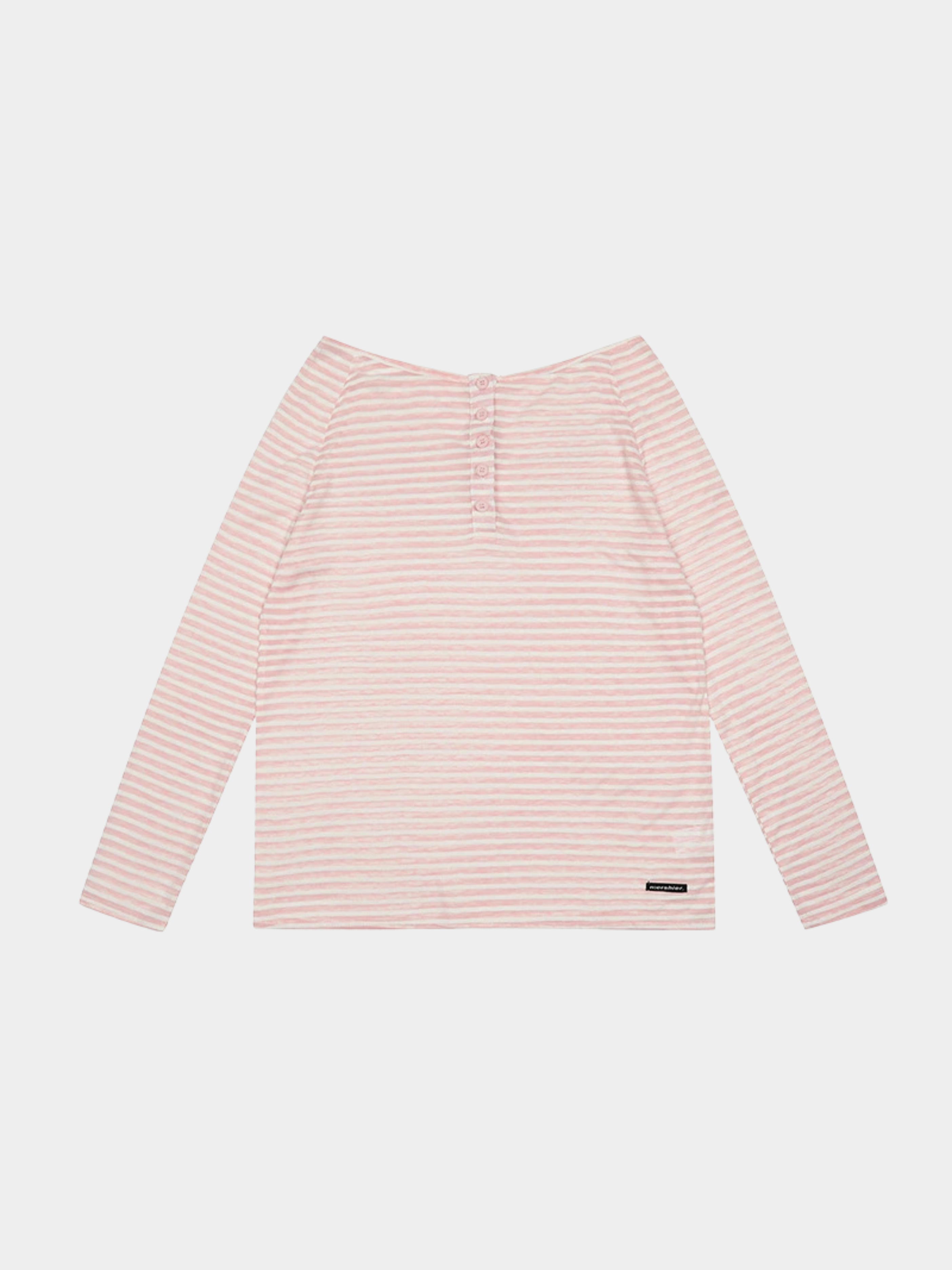 Greystorm - Women's Lightweight Striped Off-Shoulder Long Sleeve T-Shirt