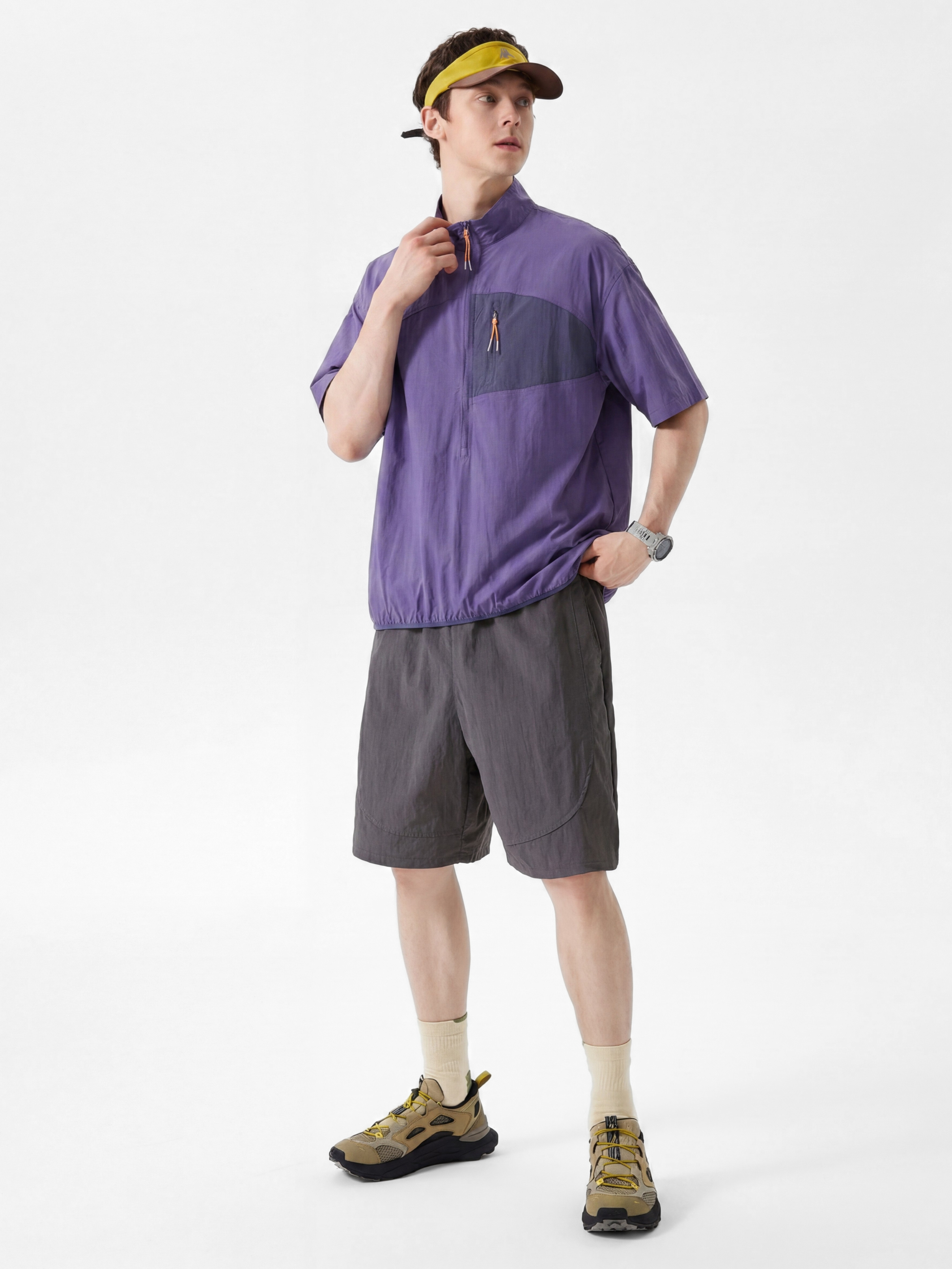 IronRidge - UPF50+ Lightweight Half-Zip Stand Collar Quick-Dry T-Shirt