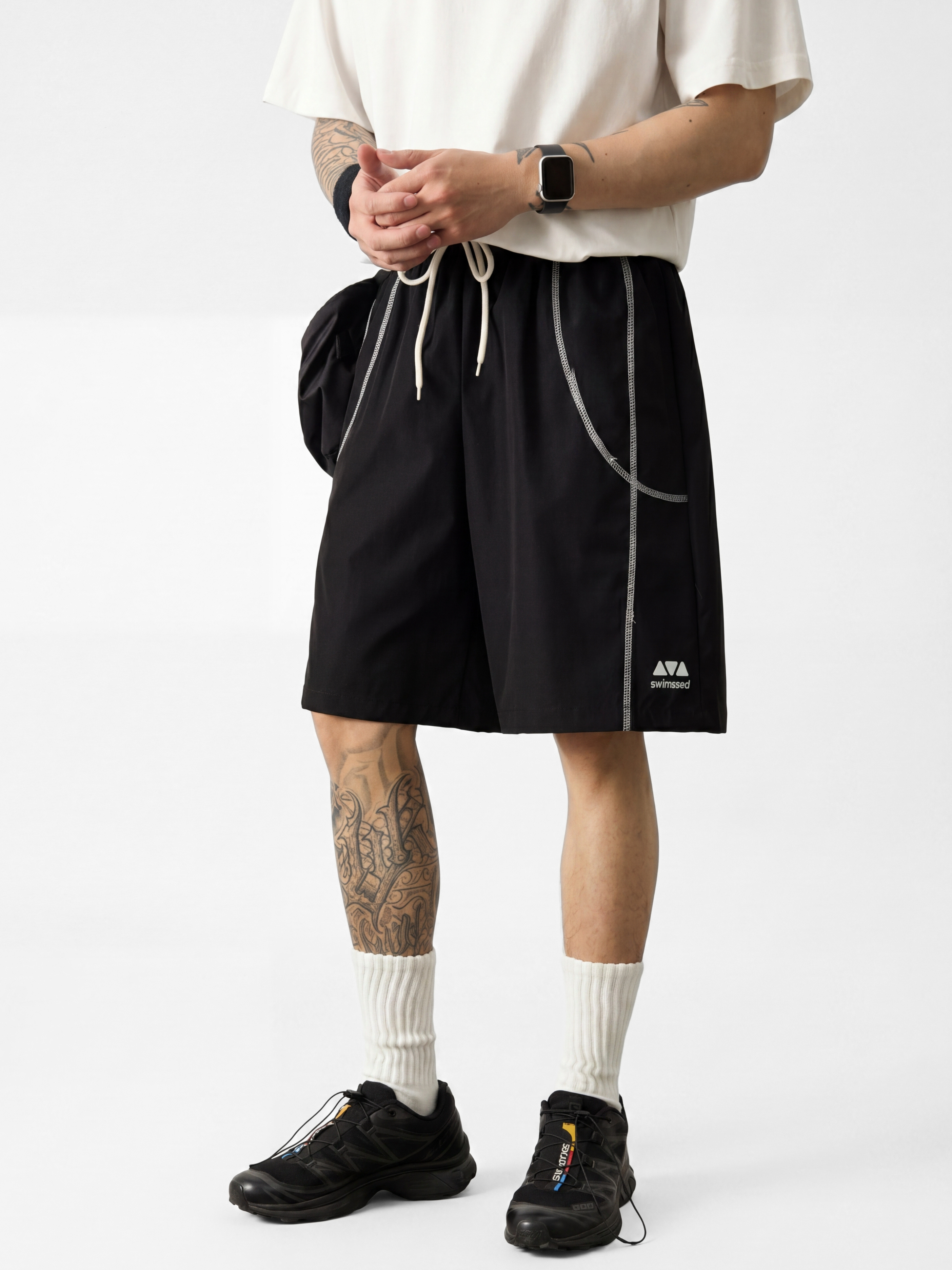 AlpineMist - Men's Colorblock Lightweight Quick-Dry Athletic Shorts