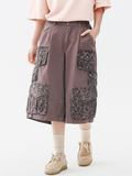CampStick - Unisex Washed Solid Utility Cropped Pants