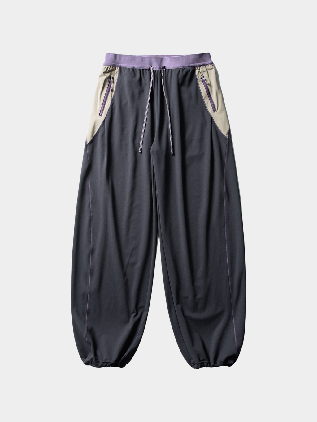 RunFlow - Unisex Contrast Stitch Lightweight Quick-Dry Paratrooper Pants