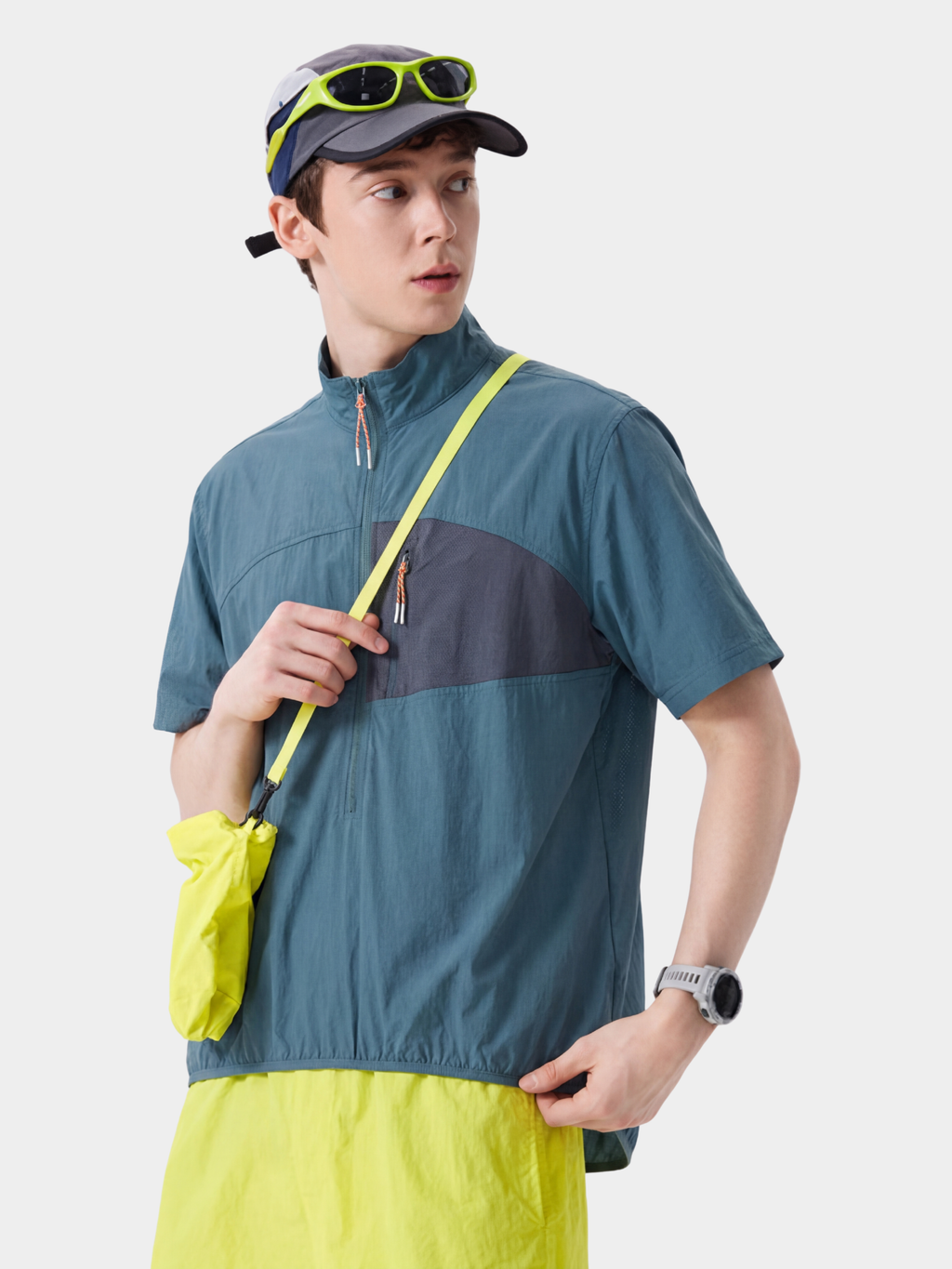 IronRidge - Unisex UPF50+ Lightweight Half-Zip Stand Collar Quick-Dry T-Shirt