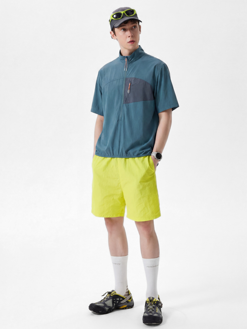 IronRidge - Unisex UPF50+ Lightweight Half-Zip Stand Collar Quick-Dry T-Shirt