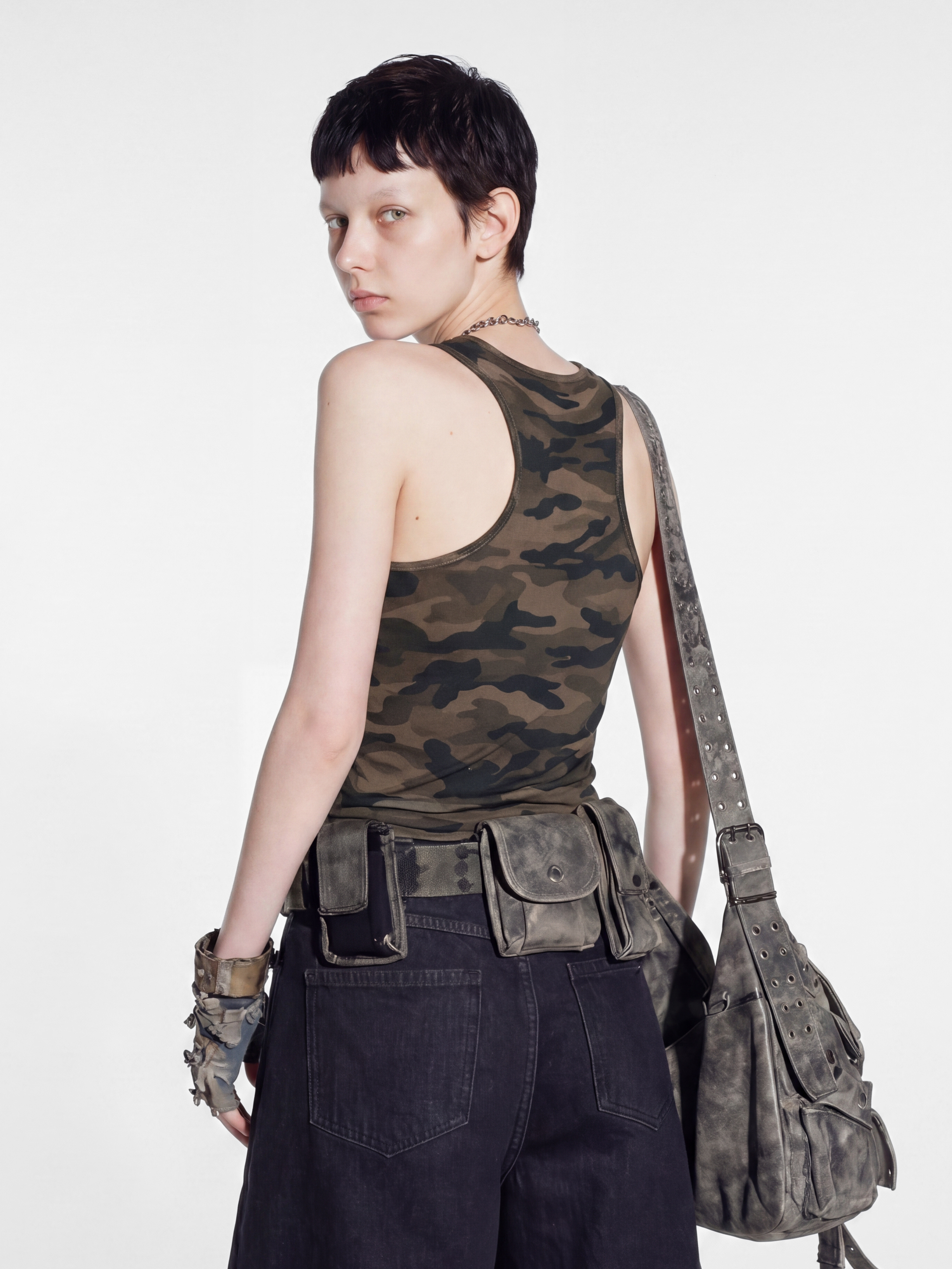 FoxTank - Women's Studded Camo Tank Top