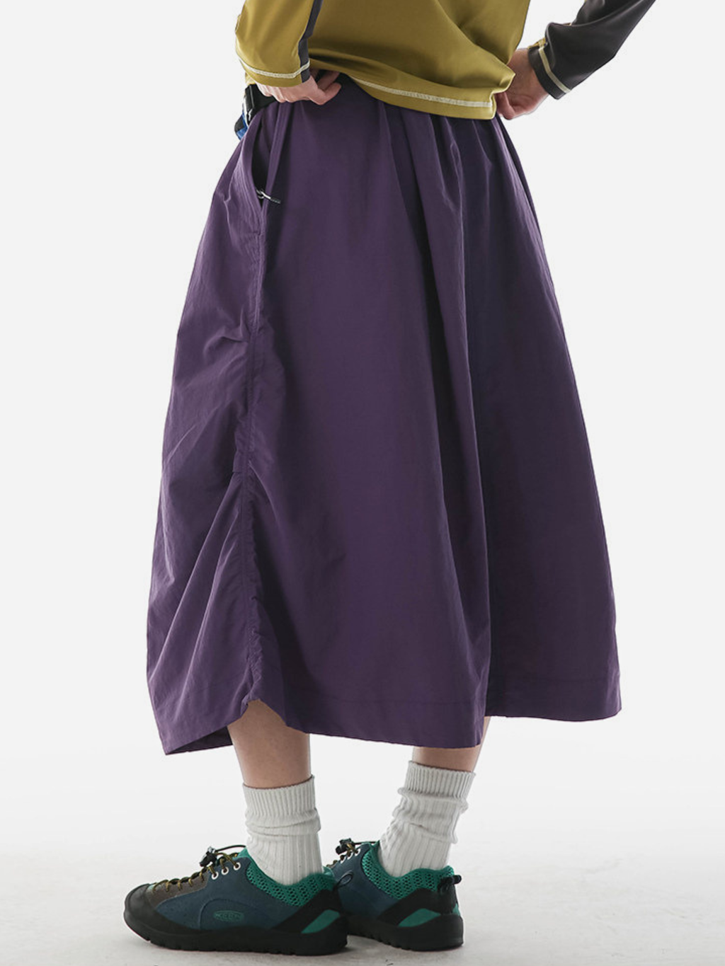Clifftide - Women's Water-Repellent Quick-Dry Crinkle Midi Skirt