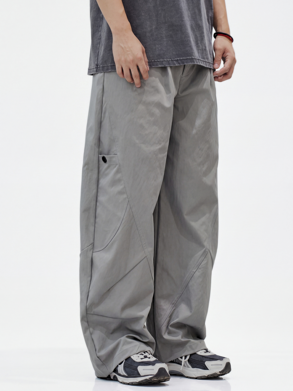 OwlWing - Men's Durable Curved Wide-Leg Cargo Pants