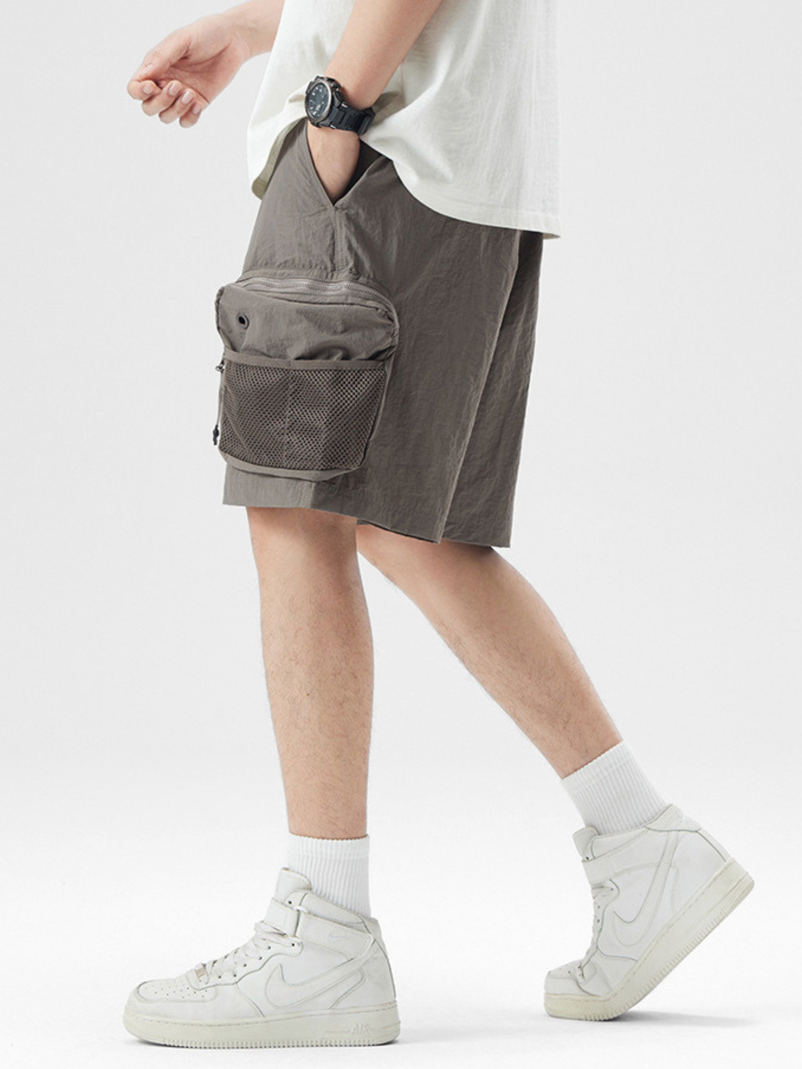 AlpineCrag - Men's Breathable Wrinkle-Resistant Cargo Shorts