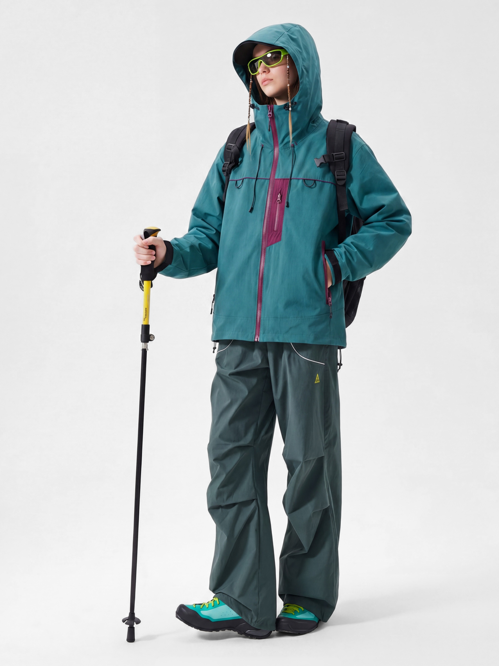 Ashgleam - Women's Water-Repellent Windproof Cropped Shell Jacket