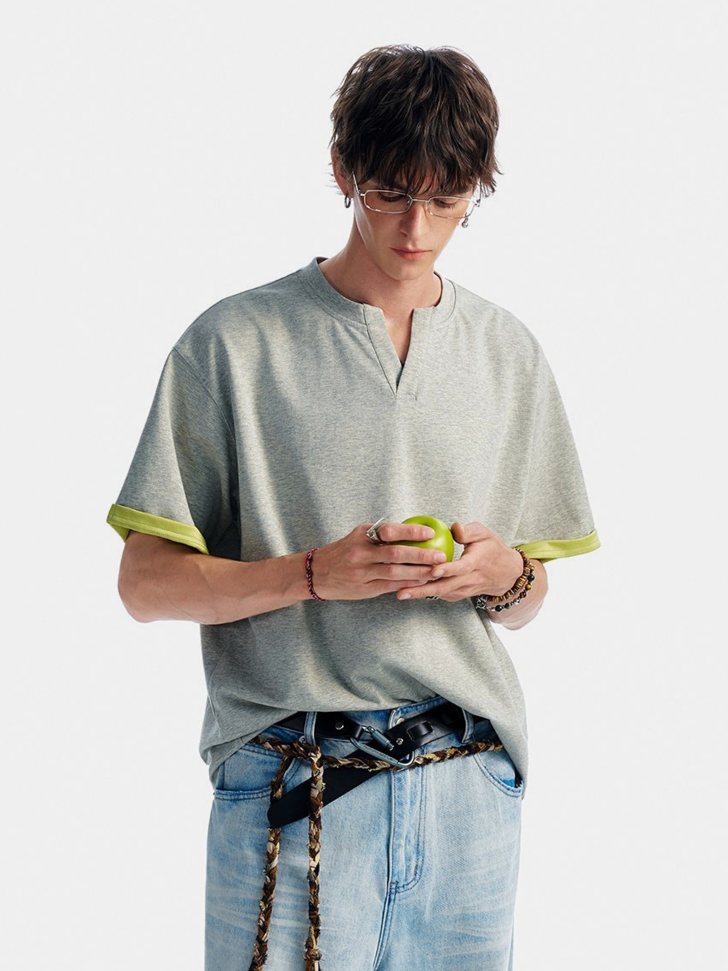 Thunderridge - Men's Layered Crew Neck T-Shirt
