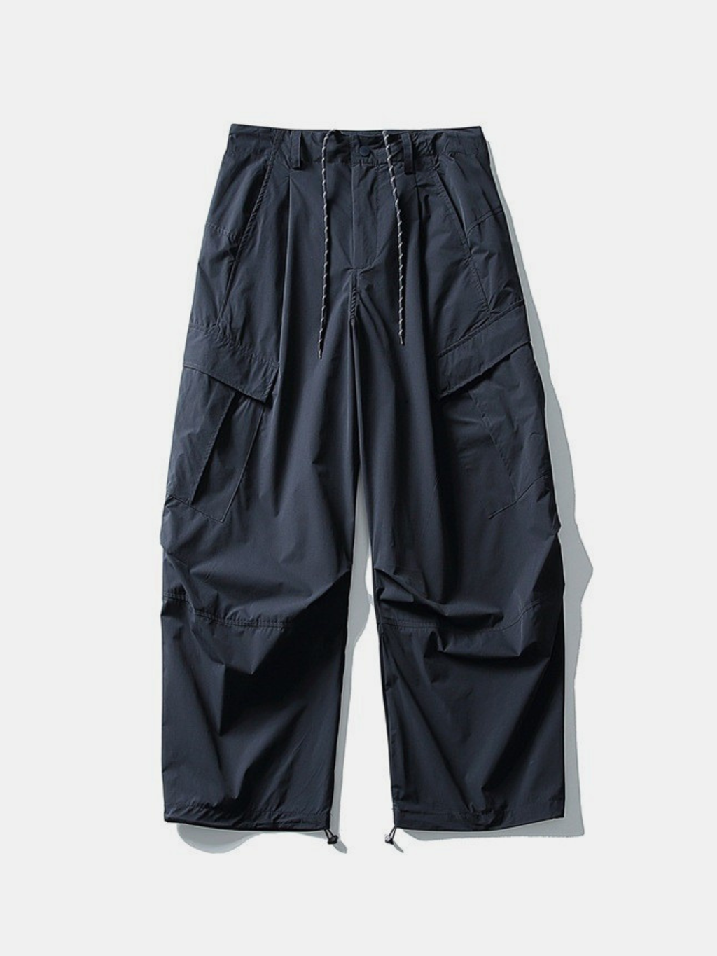 FoxSight - Unisex Lace-Up Layered Pink Curved Parachute Pants