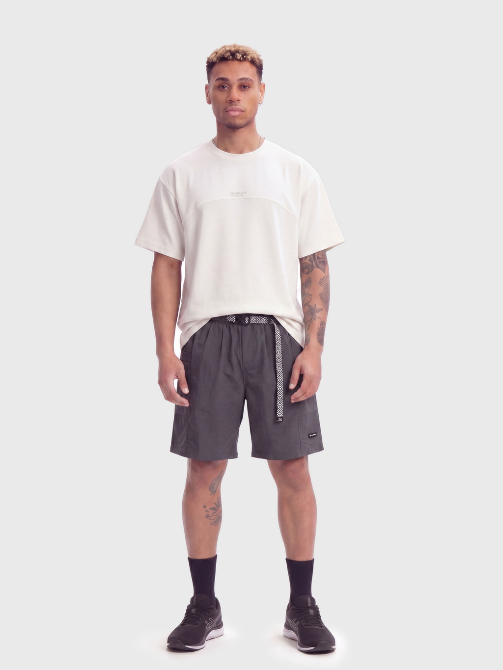 Rainhewn - Men's Lightweight Quick-Dry Belted Casual Shorts