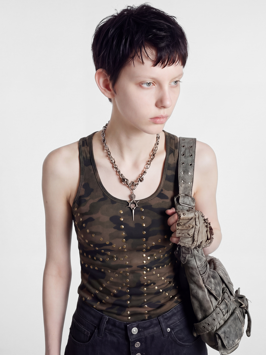 FoxTank - Women's Studded Camo Tank Top