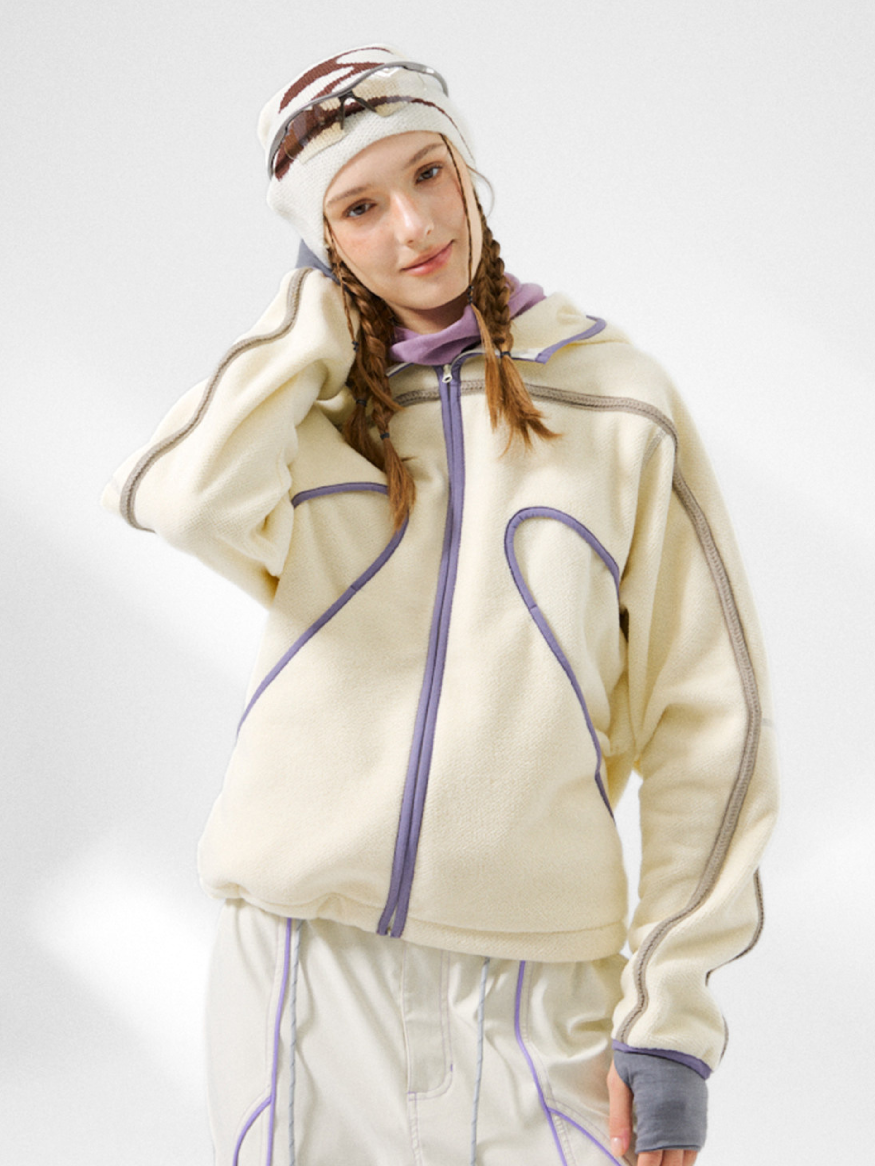 CrowPeak - Women's Colorblock Textured Zip-Up Jackets