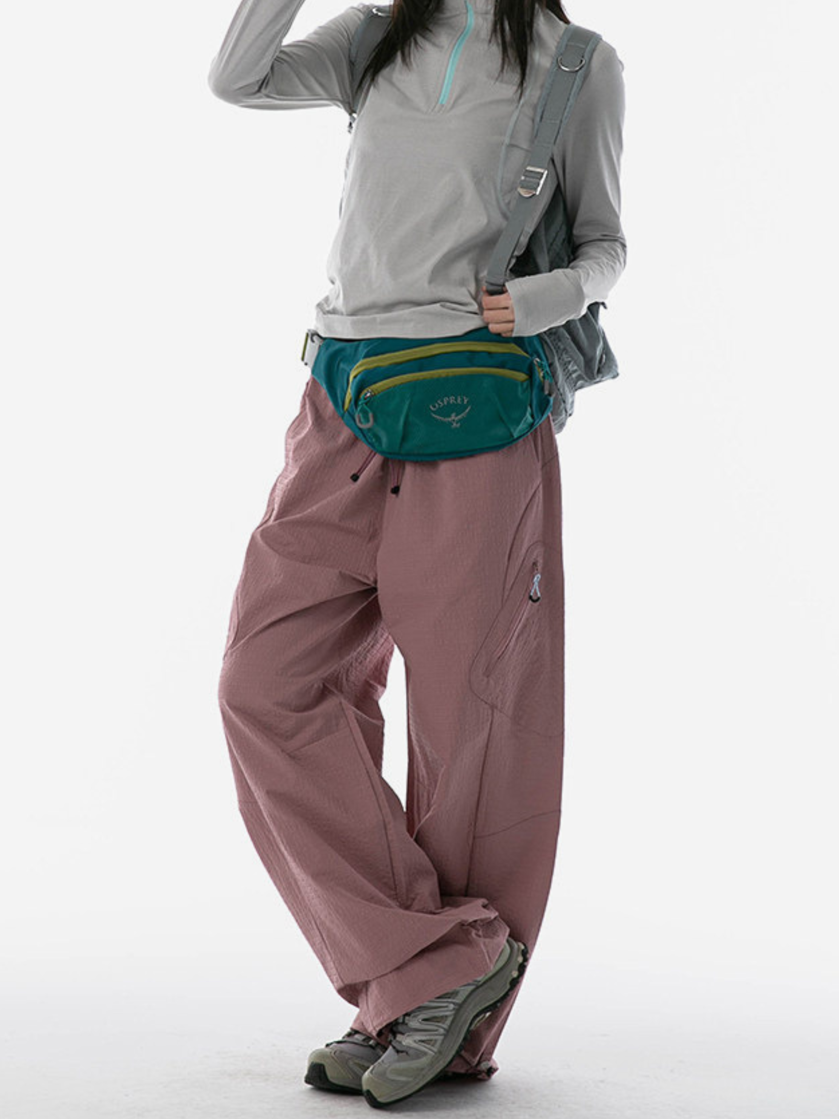 Thalax - Women's Large Pockets Water-Repellent Paratrooper Pants