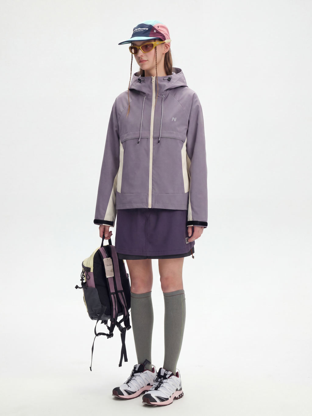 AlpineClimb - Women's Water-Repellent Cropped Hooded Shell Jacket