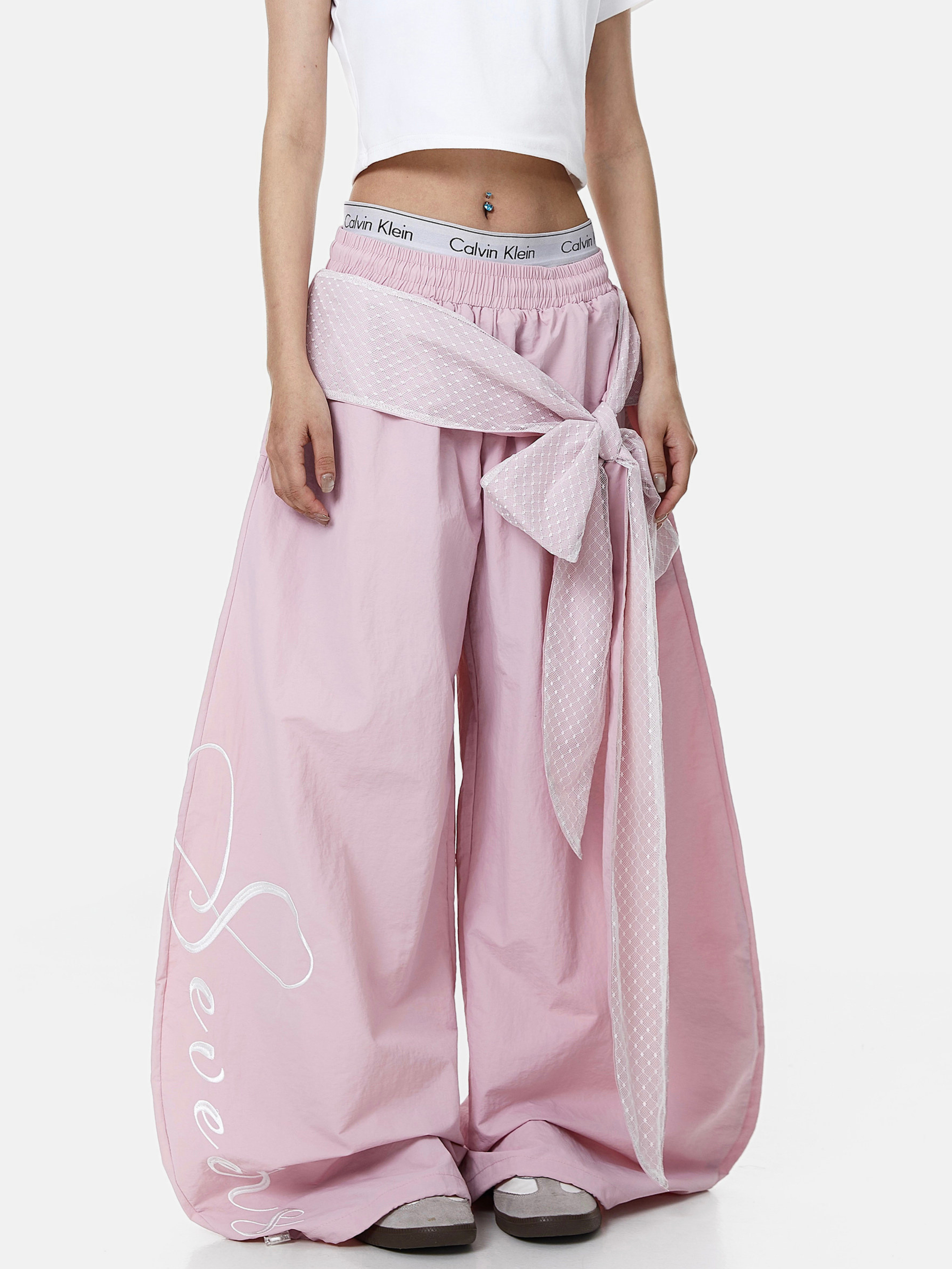 WarmSack - Women's Lace-Up Layered Curved Parachute Pants