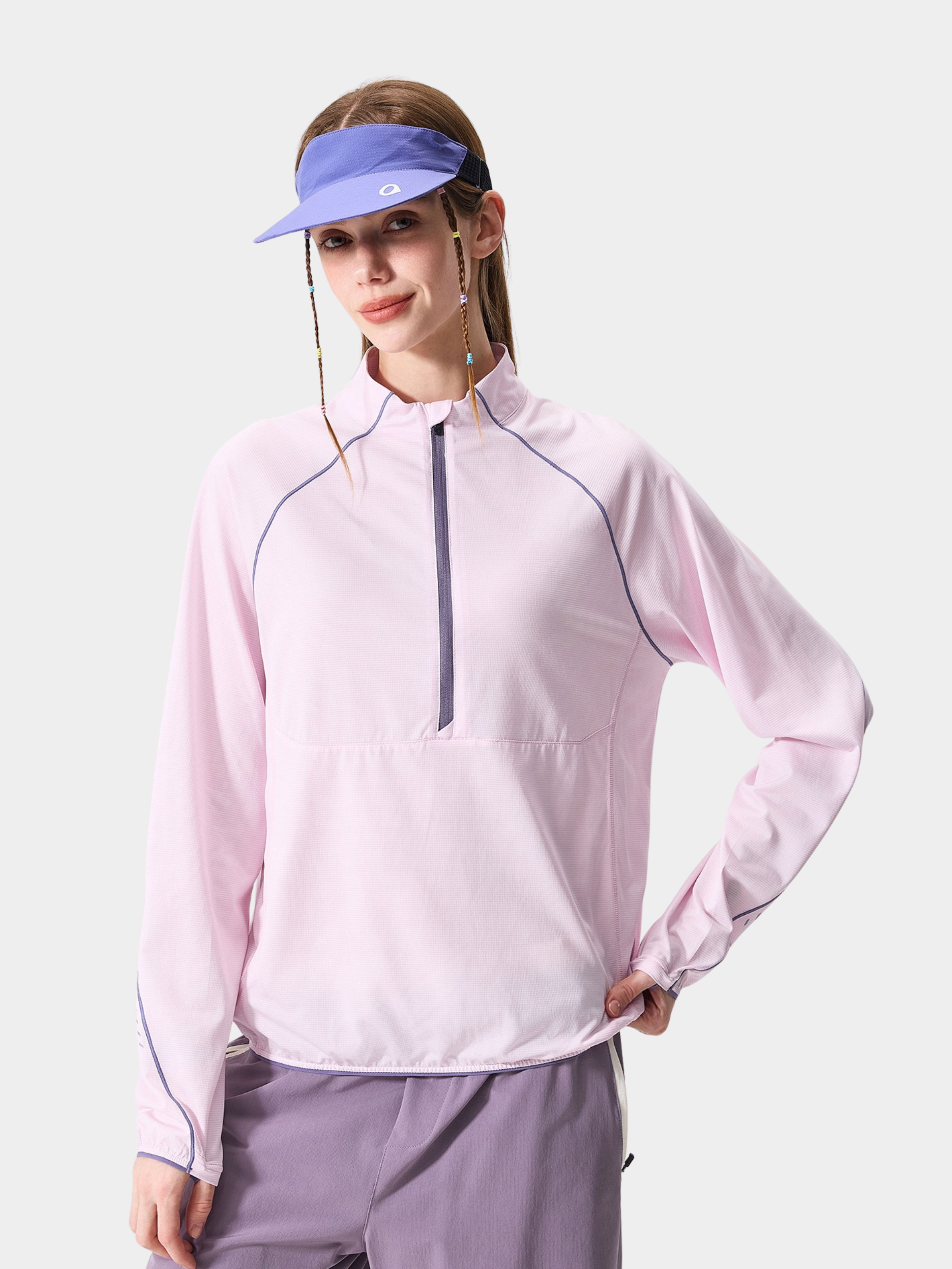 Snappy - Unisex Moisture-Wicking Quick-Dry Half-Zip Long Sleeve T-Shirt