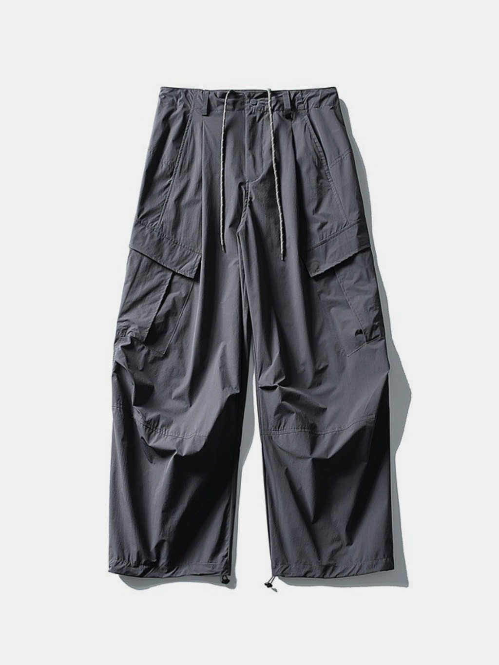 FoxSight - Unisex Lace-Up Layered Pink Curved Parachute Pants