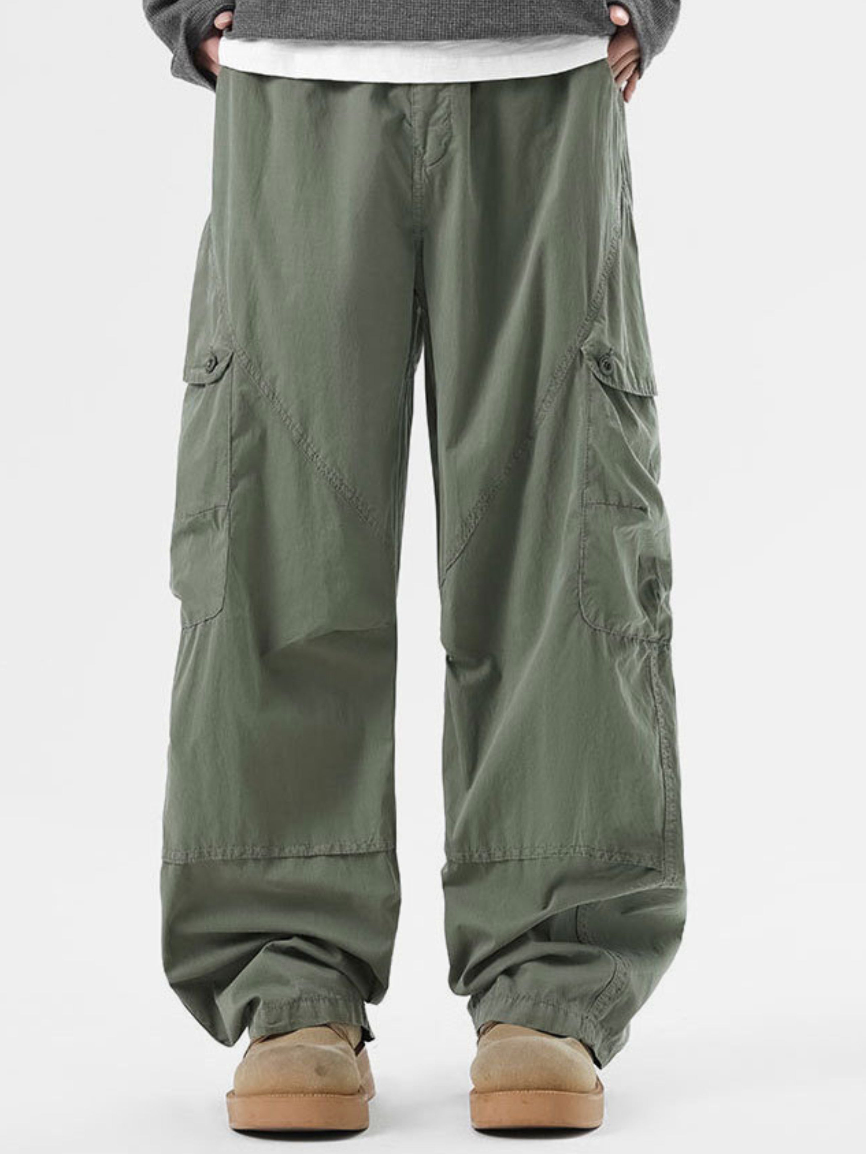 Aegeax - Men's Multi-Pocket Cotton Blend Utility Cargo Pants