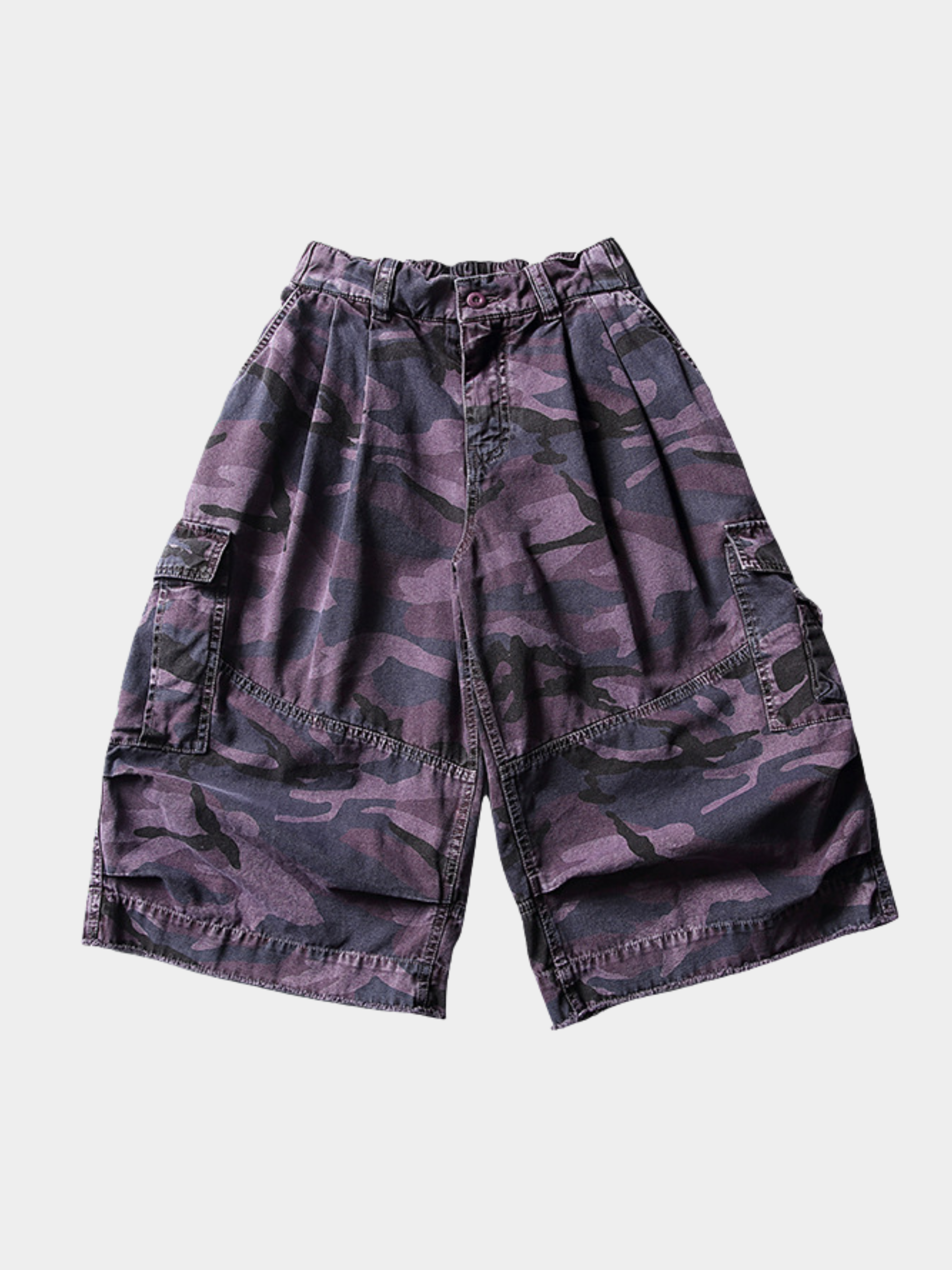 CampShell - Unisex Multi-Pocket Camouflage Relaxed Shorts