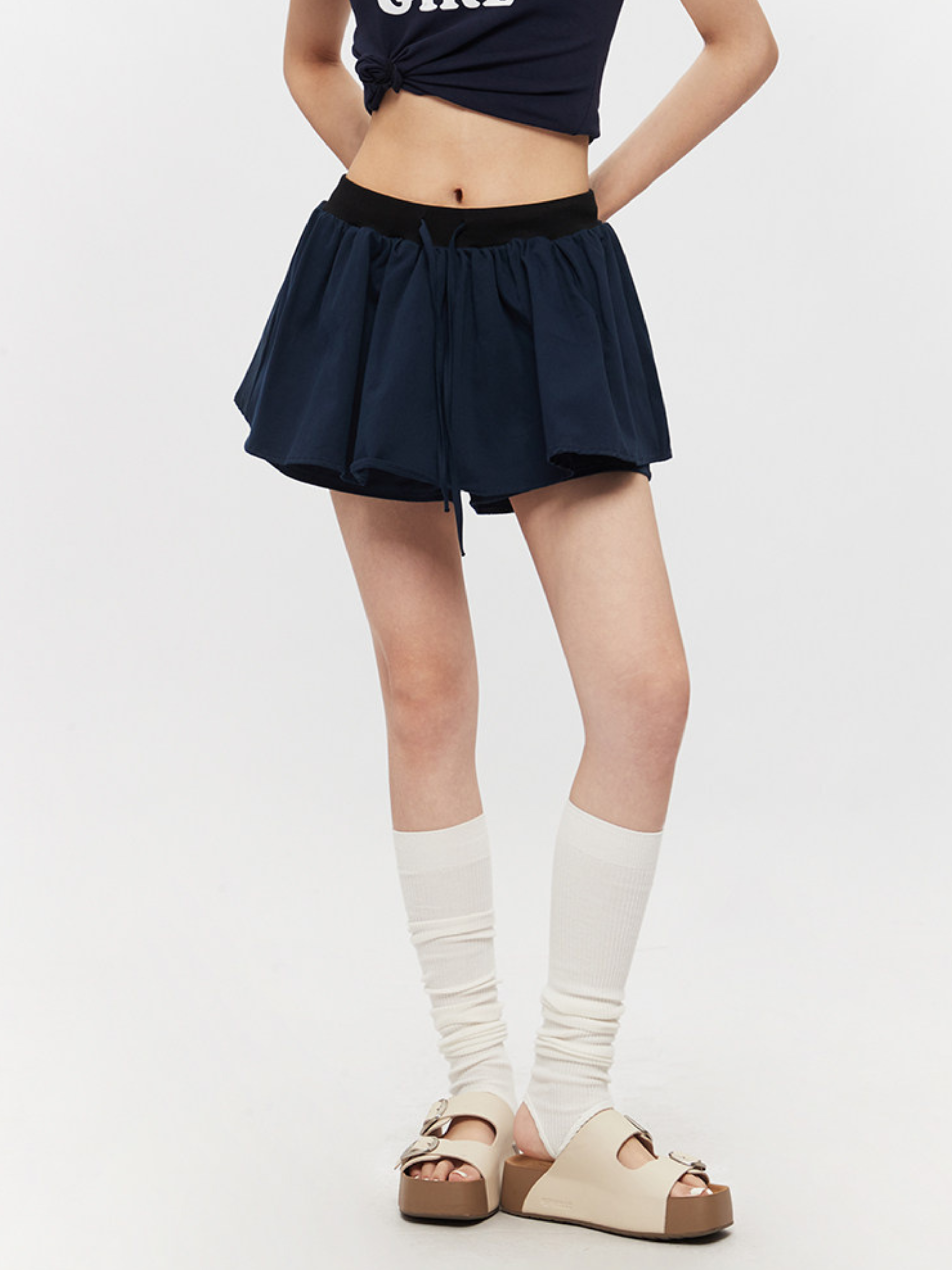 AirSwirl - Women's Drawstring Elastic Waist Pleated Skirt